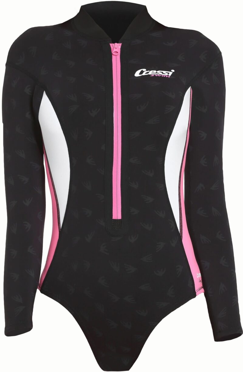 Cressi TERMICO LONG/SL LADY SWIMSUIT BLACK/PINK WHITE 2mm M/3