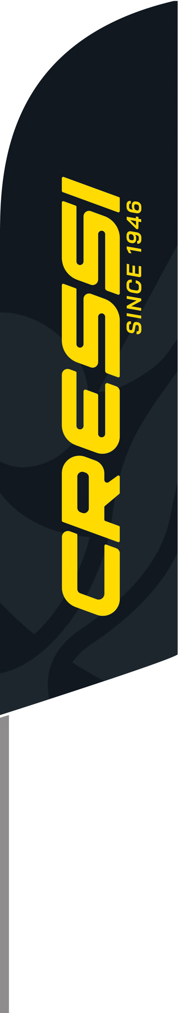Cressi Wing Flag (black/yellow) [60 x 240 cm]