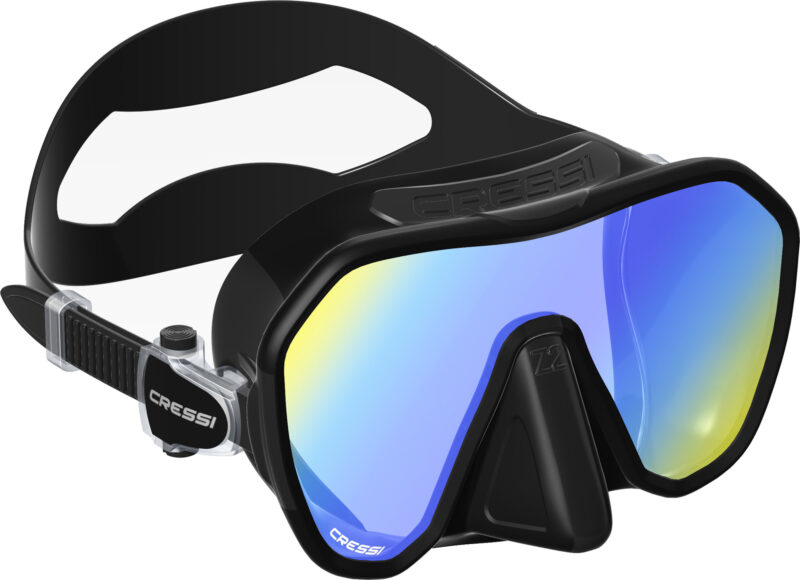 Cressi Z2 MASK BLACK/BLACK 380 UV YELLOW/BLUE LENSES - Image 3