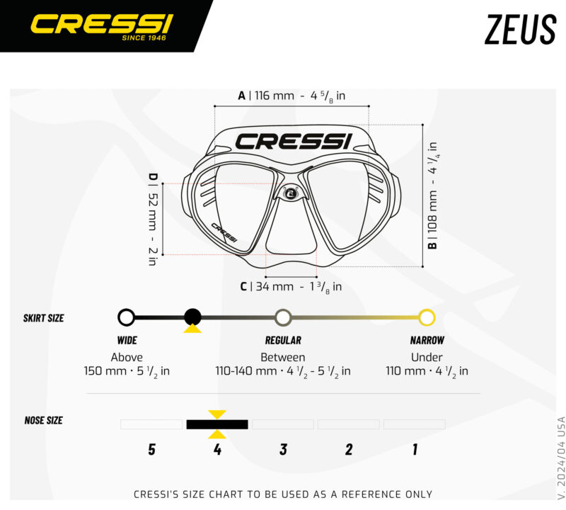 Cressi ZEUS MASK BLACK/ BLACK - Image 5
