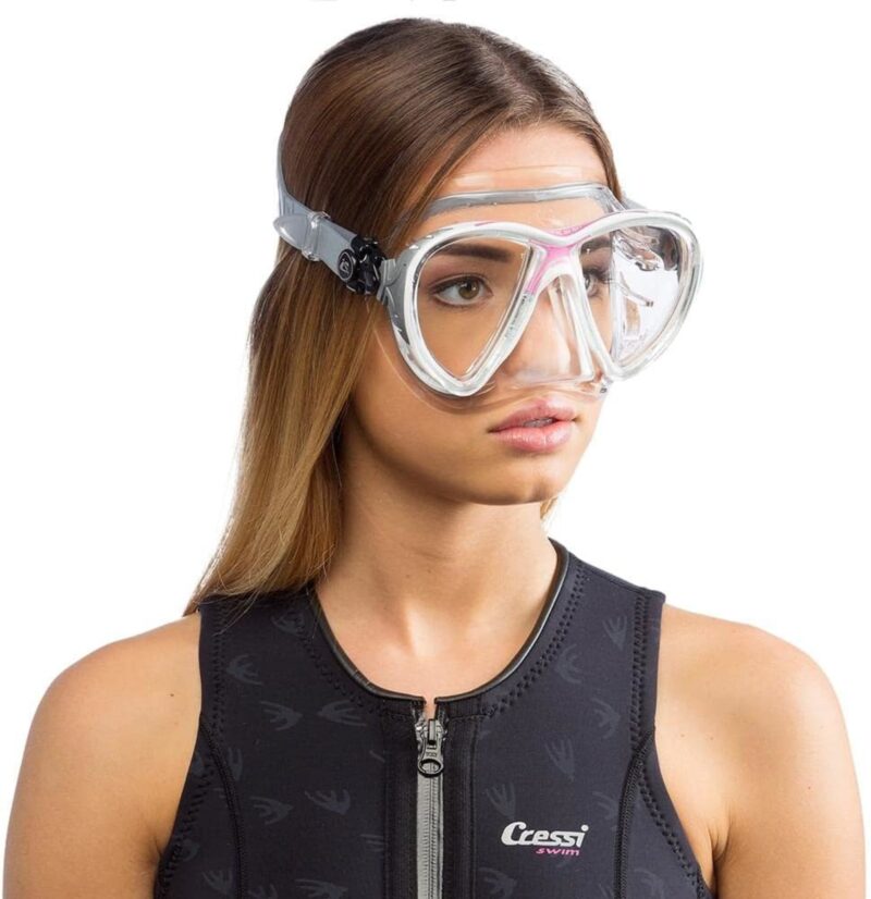 Cressi BIG EYES EVOLUTION MASK SIL CRYSTAL/FRAME BLUE - Image 7