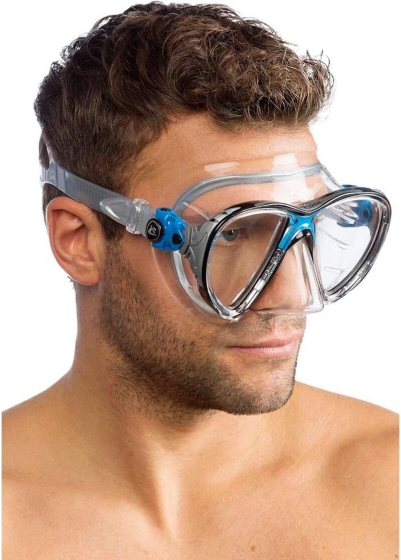 Cressi BIG EYES EVOLUTION MASK SIL CRYSTAL/FRAME BLUE - Image 9